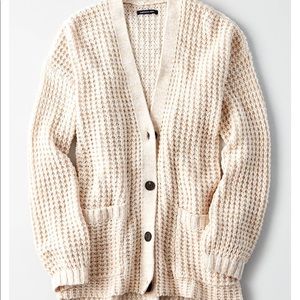 AE Slouchy Waffle Cardigan